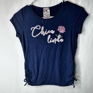 Jenna&Jessie Chica Linda Girls Kids T-Shirt Short Sleeve Size 12
